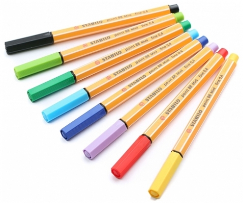 Liner point 88, 0.4 mm, 30 linere, diverse culori, Stabilo