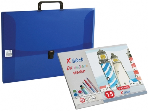Bloc desen A3 in servieta plastic