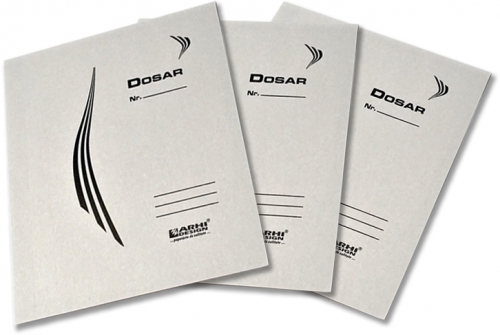 Dosar carton alb, cu sina, 25 buc/set Arhi