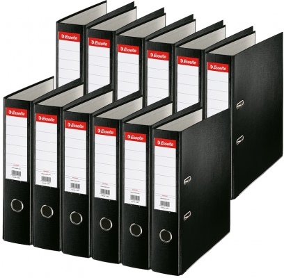 Biblioraft Economy, PP, A4, 75 mm, negru, 20 buc/set Esselte