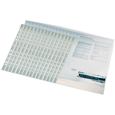 Folii de protectie, A4, cristal, 40 microni, 20 seturi, 100 bucati/set Esselte