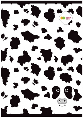 Pachet 10 caiete A4, 60 file, patratele, diverse modele + 10 coperti A4, Happy Color