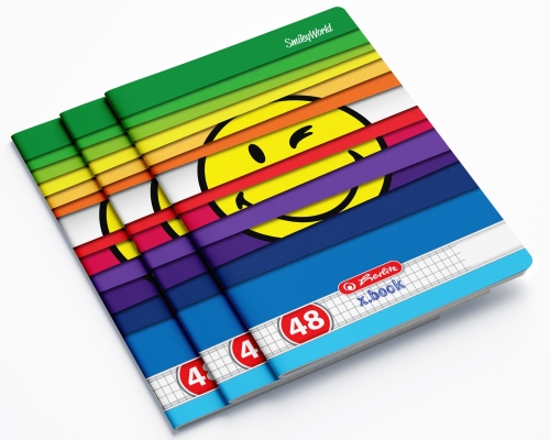 Caiet A5, 48 file, matematica, Smiley, 10 buc/set, Herlitz
