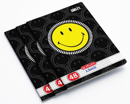 Caiet A5, 48 file, matematica, Smiley, 10 buc/set, Herlitz