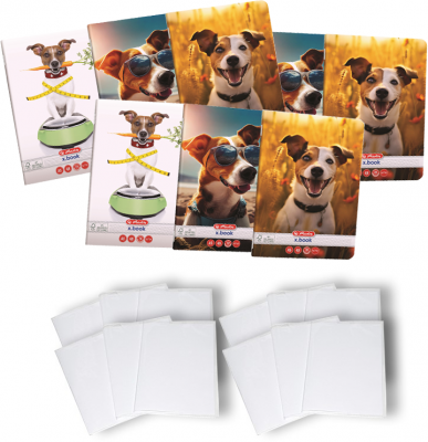 Pachet 10 caiete + coperti A5, 48 file, dictando, Cool Dog Herlitz