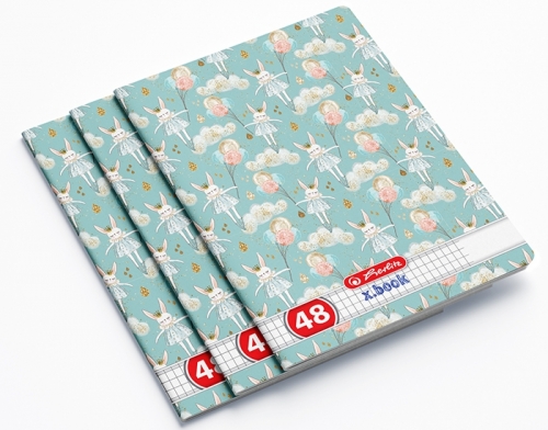 Caiet A5, 48 file, matematica, Feelings, 10 buc/set, Herlitz