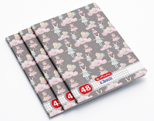 Caiet A5, 48 file, matematica, Feelings, 10 buc/set, Herlitz