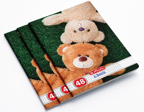 Caiet A5, 48 file, matematica, Teddy, 10 buc/set, Herlitz