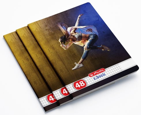 Caiet A5, 48 file, matematica, Dance, 10 buc/set, Herlitz