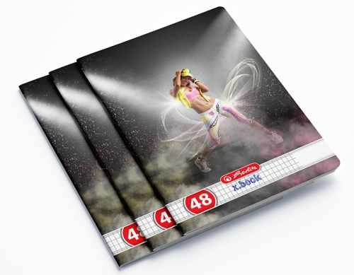 Caiet A5, 48 file, matematica, Dance, 10 buc/set, Herlitz