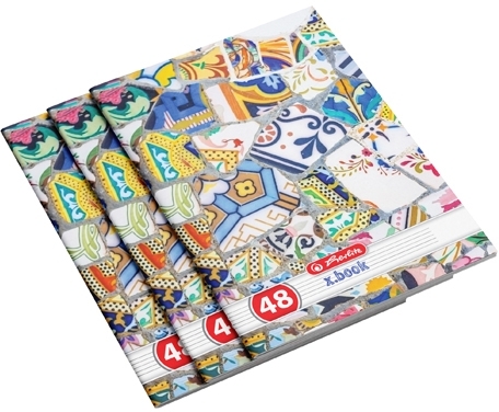 Caiet A4, 48 file, dictando, Mozaic, 10 buc/set, Herlitz