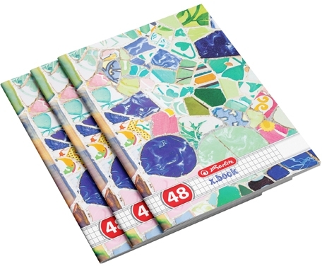 Caiet A4, 48 file, matematica, Mozaic, 10 buc/set, Herlitz