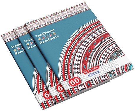 Caiet A4, 60 file, matematica, Traditional Romanesc, 5 buc/set, Herlitz