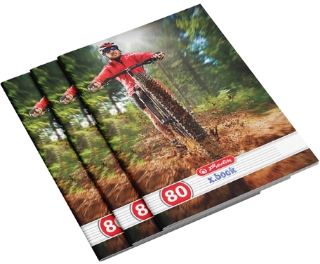 Caiet A4, 80 file, dictando, Extreme, 5 buc/set, Herlitz