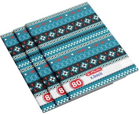 Caiet A4, 80 file, dictando, Aztec, 5 buc/set, Herlitz