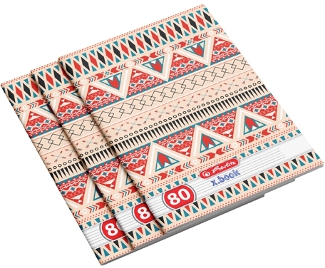 Caiet A4, 80 file, dictando, Aztec, 5 buc/set, Herlitz