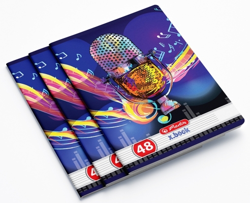 Caiet A5, 48 file, dictando, Music, 10 buc/set, Herlitz