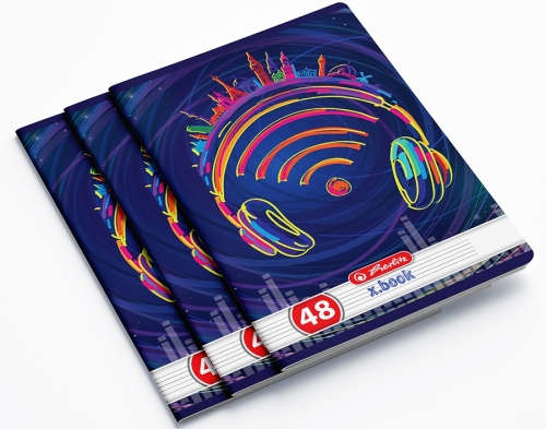 Caiet A5, 48 file, dictando, Music, 10 buc/set, Herlitz