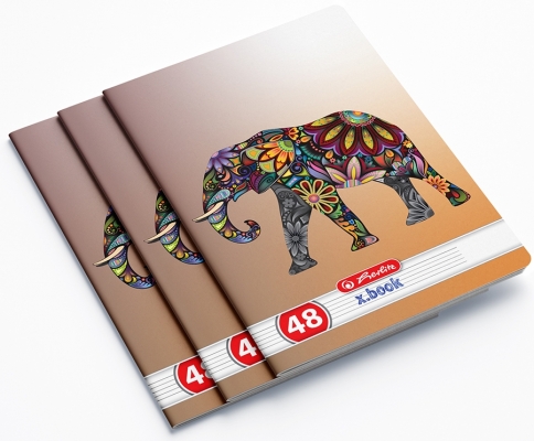 Caiet A5, 48 file, dictando, Zentangle, 10 buc/set, Herlitz