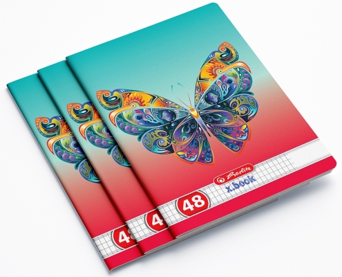 Caiet A5, 48 file, matematica, Zentangle, 10 buc/set, Herlitz