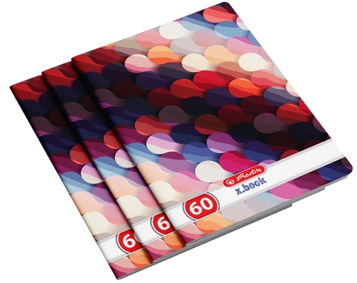 Caiet A4, 60 file, velin, Holografic, 5 buc/set, Herlitz