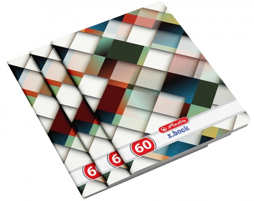 Caiet A4, 60 file, velin, Holografic, 5 buc/set, Herlitz