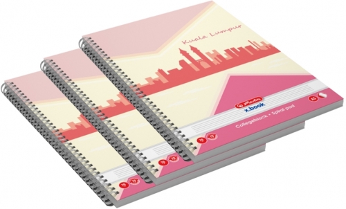 Caiet cu spira A5, 70 file, dictando, Economic, 5 buc/set Herlitz