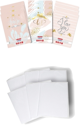 Pachet 10 caiete + coperti A5, 48 file, matematica, Be Mine Herlitz