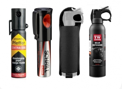 Kit aparare impotriva ursilor si alte animale, spray autoaparare cu piper Bear Defender TW1000, spray Dog defender 30 ml, alarma 110db si Husa - teaca TW1000