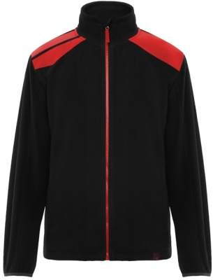 Jacheta din polar Terrano, unisex, Negru/Roșu, Roly 