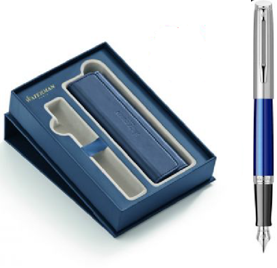 Stilou Waterman Hemisphere Essential Blue + cutie cu etui cu clapa
