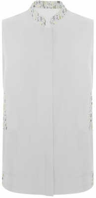 Halat fara maneci Aldany, pentru femei, Alb/Print Botanico, Roly 