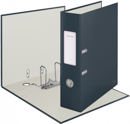 Biblioraft  180° Cosy, carton laminat, partial reciclat, certificare FSC, A4, 80 mm, Leitz
