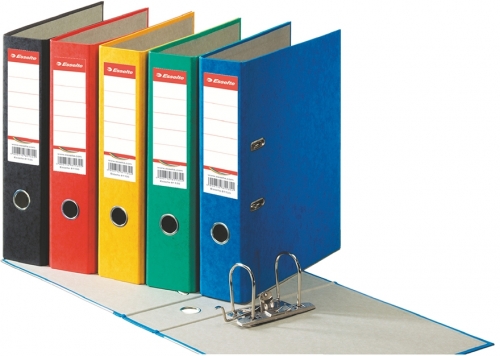 Biblioraft  Rainbow, carton prespan, partial reciclat, certificare FSC, A4, 75 mm, Esselte