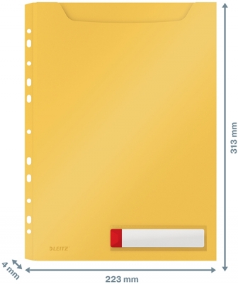 Mapa Cosy Jumbo, PP, A4, 150 coli, pre-perforata, cu eticheta, 3 buc/set Leitz