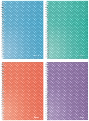 Caiet de birou Colour Breeze, carton, A5, 80 coli, cu spira, matematica Esselte