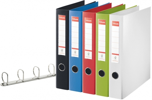 Caiet mecanic VIVIDA Jumbo, PP/PP, partial reciclat, certificare FSC, A4, mecanism 4DR, inel 40 mm, Esselte