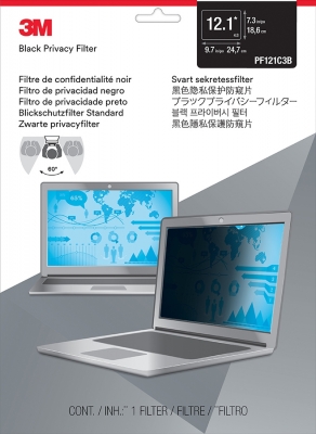 Filtru de confidentialitate negru pentru laptop standard de 12.1 inch 3M