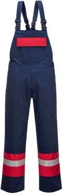 Salopeta cu pieptar ignifuga Bizflame Plus, Navy, Regular, Portwest 