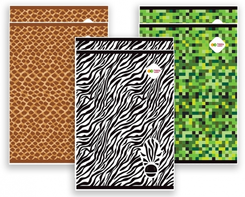 Set caiet A5, 48 file, dictando, diverse modele, 5 bucati/set, Happy Color