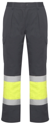 Pantaloni de iarna Hi-Vis Soan, pentru barbati, Plumb/Galben Fluorescent, Roly 