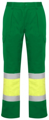 Pantaloni de iarna Hi-Vis Soan, pentru barbati, Verde Gradina/Galben Fluorescent, Roly 