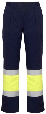Pantaloni de iarna Hi-Vis Soan, pentru barbati, Bleumarin/Galben Fluorescent, Roly 