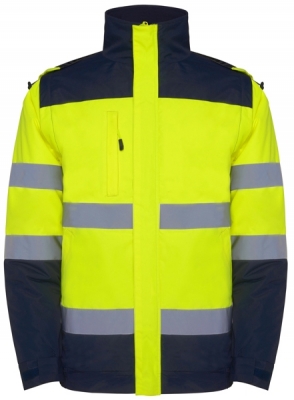 Geaca parka Hi-Vis Epsylon, pentru barbati, Bleumarin/Galben Fluorescent, Roly 