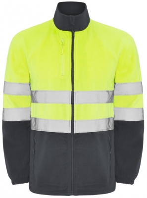 Jacheta din polar Hi-Vis Altair, pentru barbati, Plumb/Galben Fluorescent, Roly 