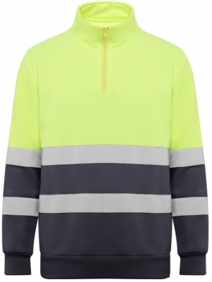 Hanorac Hi-Vis Spica, unisex, Plumb/Galben Fluorescent, Roly 