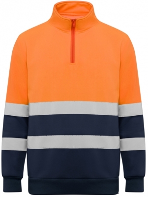 Hanorac Hi-Vis Spica, unisex, Bleumarin/Portocaliu Fluorescent, Roly 