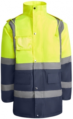 Hanorac captusit Hi-Vis Merak, pentru barbati, Bleumarin/Galben Fluorescent, Roly 