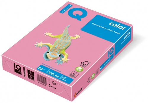Hartie copiator IQ color pastel A3 pink 80 g/mp, 500 coli/top