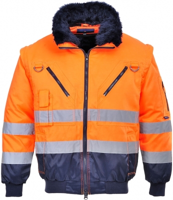 Jacheta pilot Hi-Vis 3 in 1, Portocaliu/Navy, Portwest 